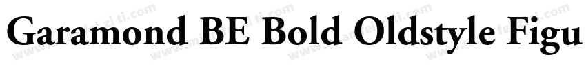 Garamond BE Bold Oldstyle Figures字体转换